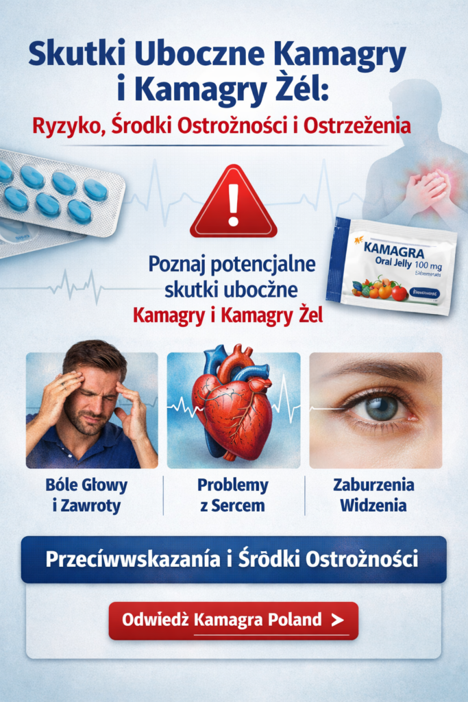 Poznaj Skutki Uboczne Kamagry, możliwe skutki uboczne, zagrożenia i środki ostrożności przed stosowaniem Kamagry i Kamagry żel.